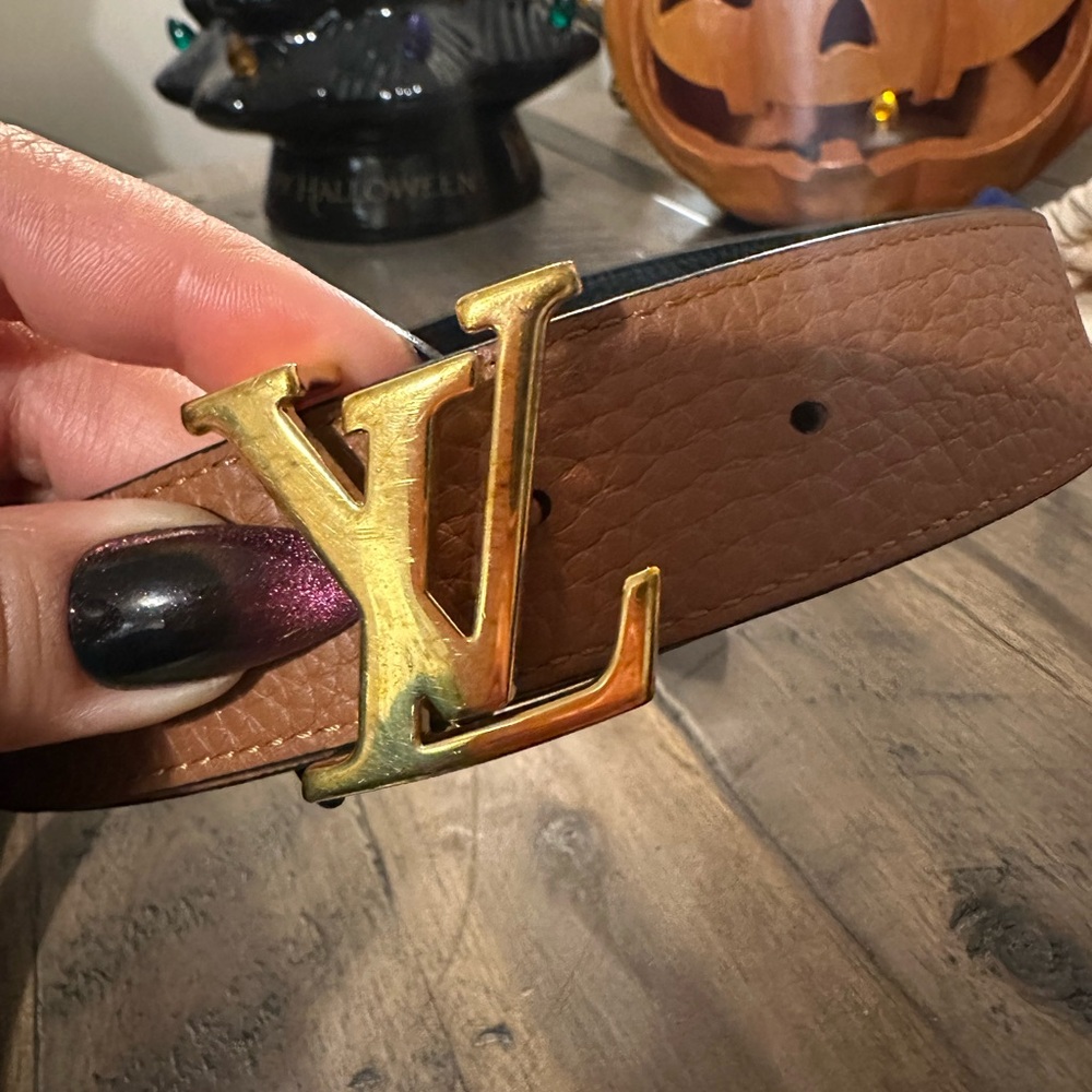 LV initials 30mm reversible belt size 85/34
